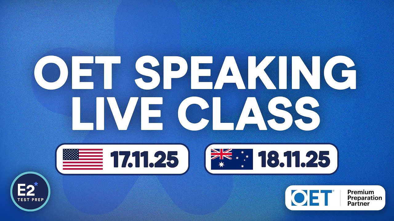 OET Speaking &mdash; БЕСПЛАТНЫЙ урок E2 OET Live!