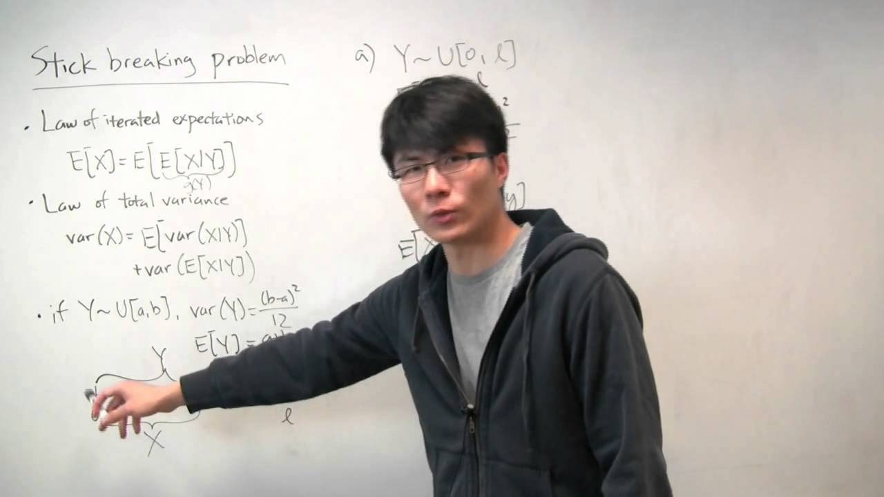 The Variance in the Stick Breaking Problem