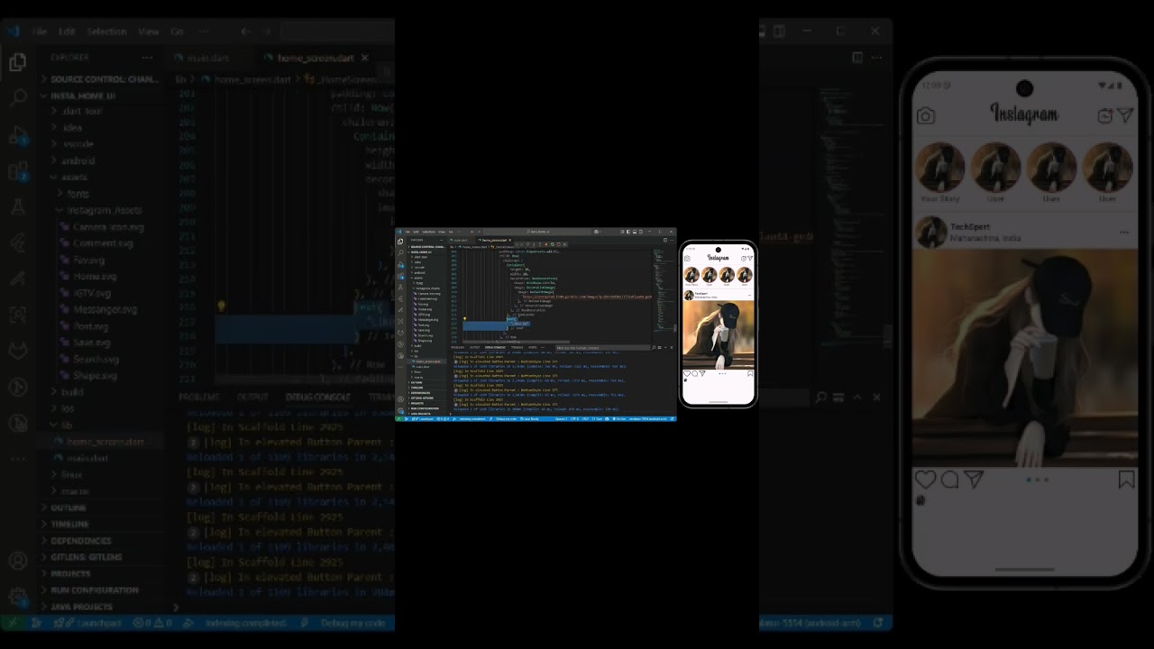 Instagram UI Flutter💥 #tech #flutter #appdevelopment #ui #uidesign #instagram #superman