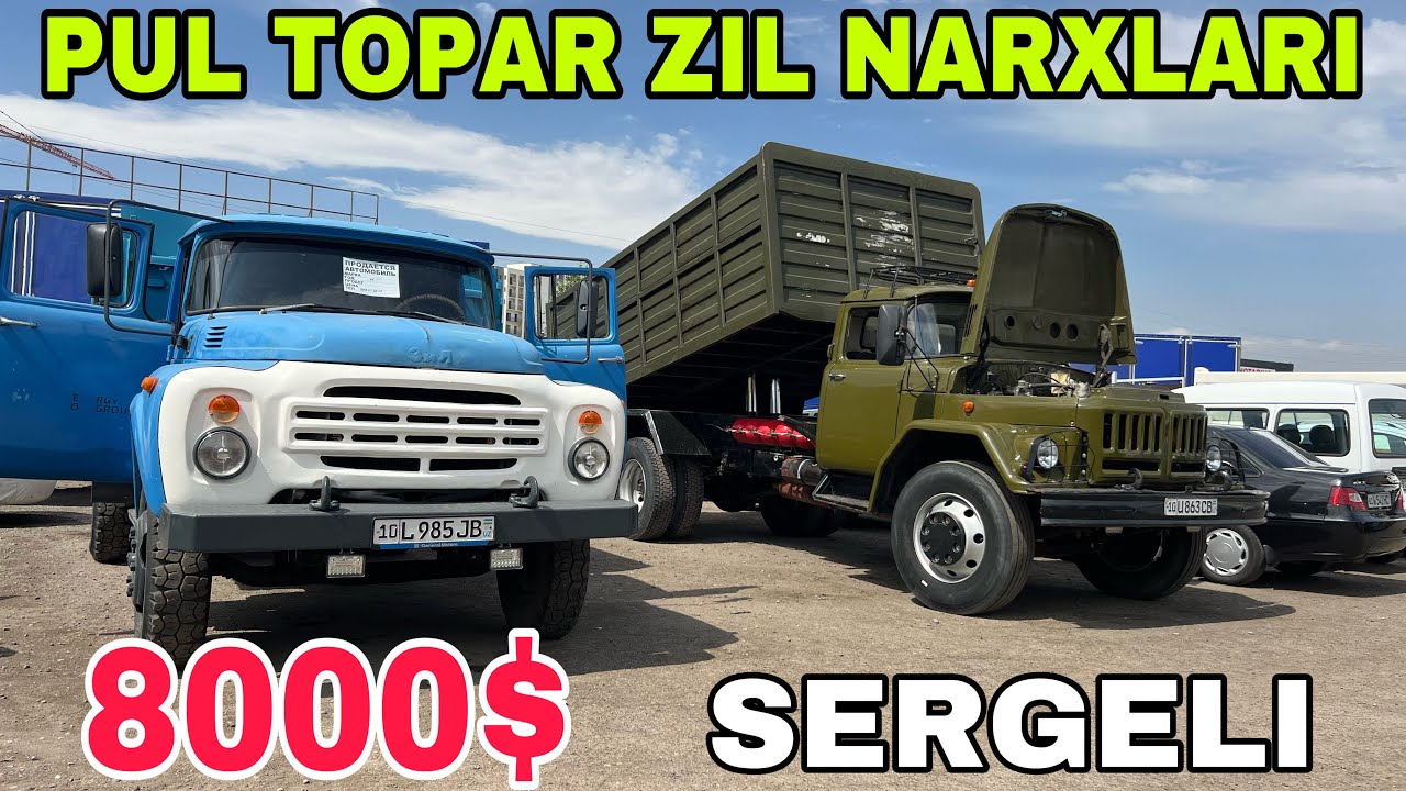 PUL TOPAR ZIL SAMASVAL NARXLARI SERGELI MOSHINA BOZORI.