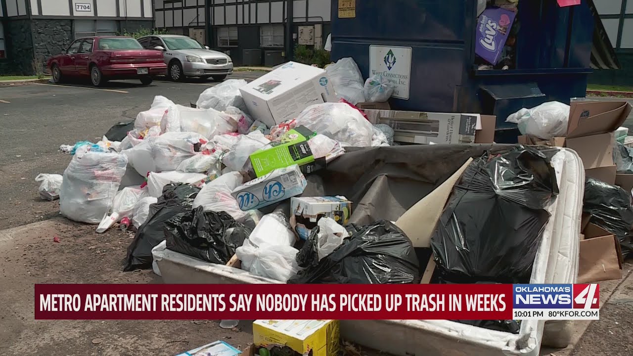 Oklahoma City apartment residents say trash at complex hasn't been picked up in weeks