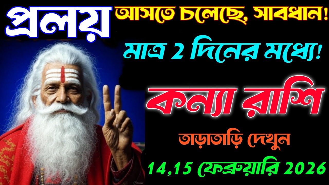 কন্যা রাশি♍ ফেব্রুয়ারি 2026 প্রলয় আসতে চলেছে, সাবধান! মাত্র ২ দিনের মধ্যেই। Kanya Rashi