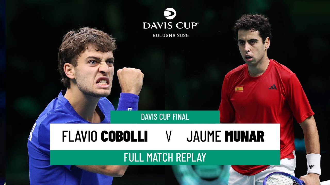 The Davis Cup Final match in full! Flavio Cobolli v Jaume Munar | Italy v Spain | 2025 Davis Cup