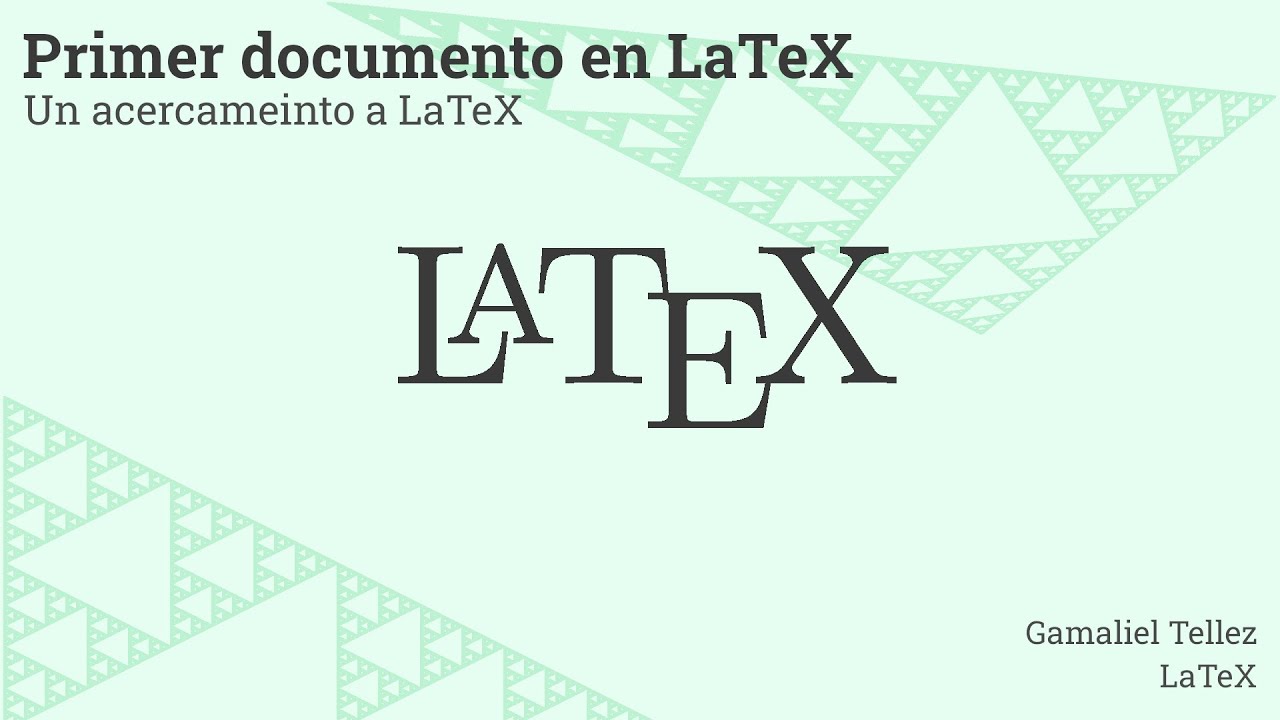 Primer documento en LaTeX