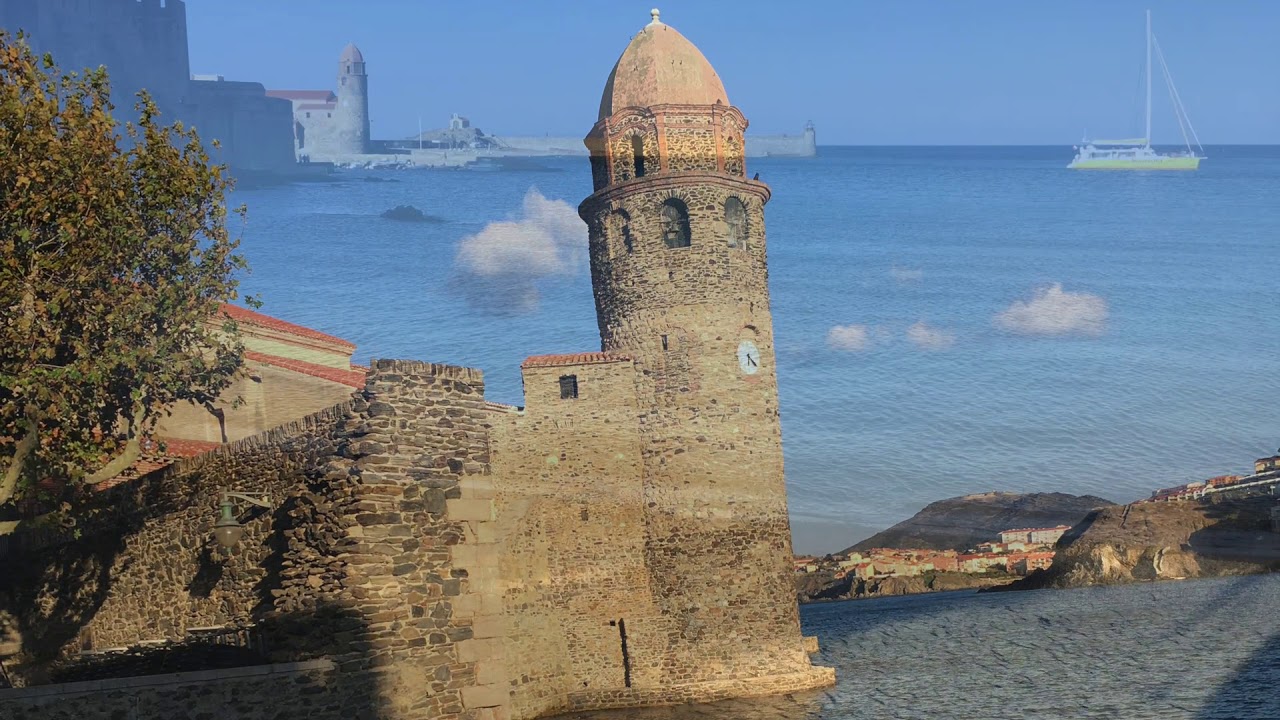 Collioure, promenade Catalane, Pyrénées Orientales.