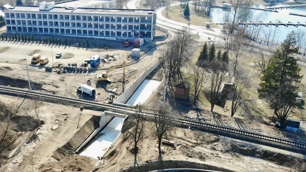 Przejście pod torami przy jeziorze Ukiel w Olsztynie już prawie gotowe