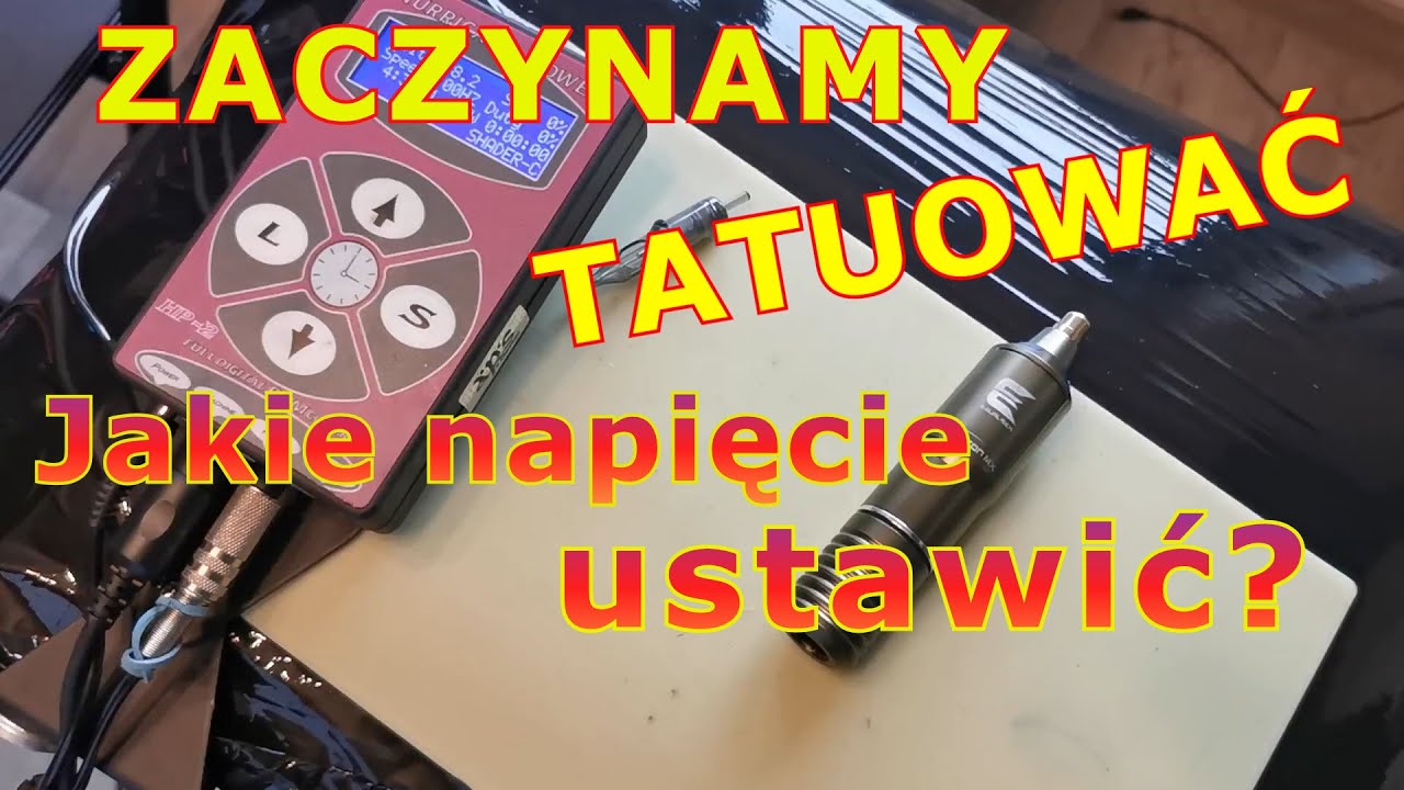 Zaczynamy tatuować - Cieniowanie, wbijanie koloru i konturowanie  - jakie napięcie ustawić🤔🤔🤔