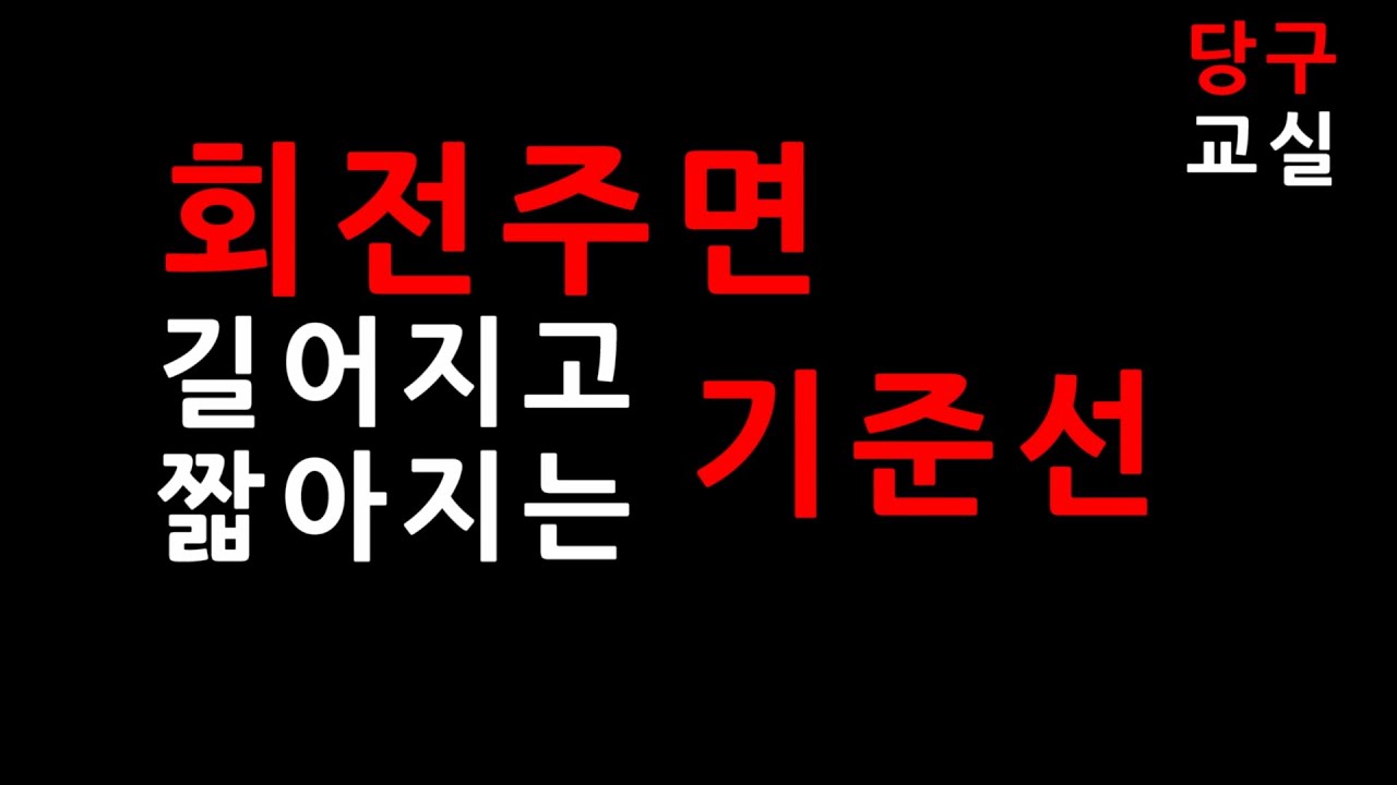 회전주면 길어지고, 짧아지는 기준선 | 임계선, 임계기울기 | 당구교실