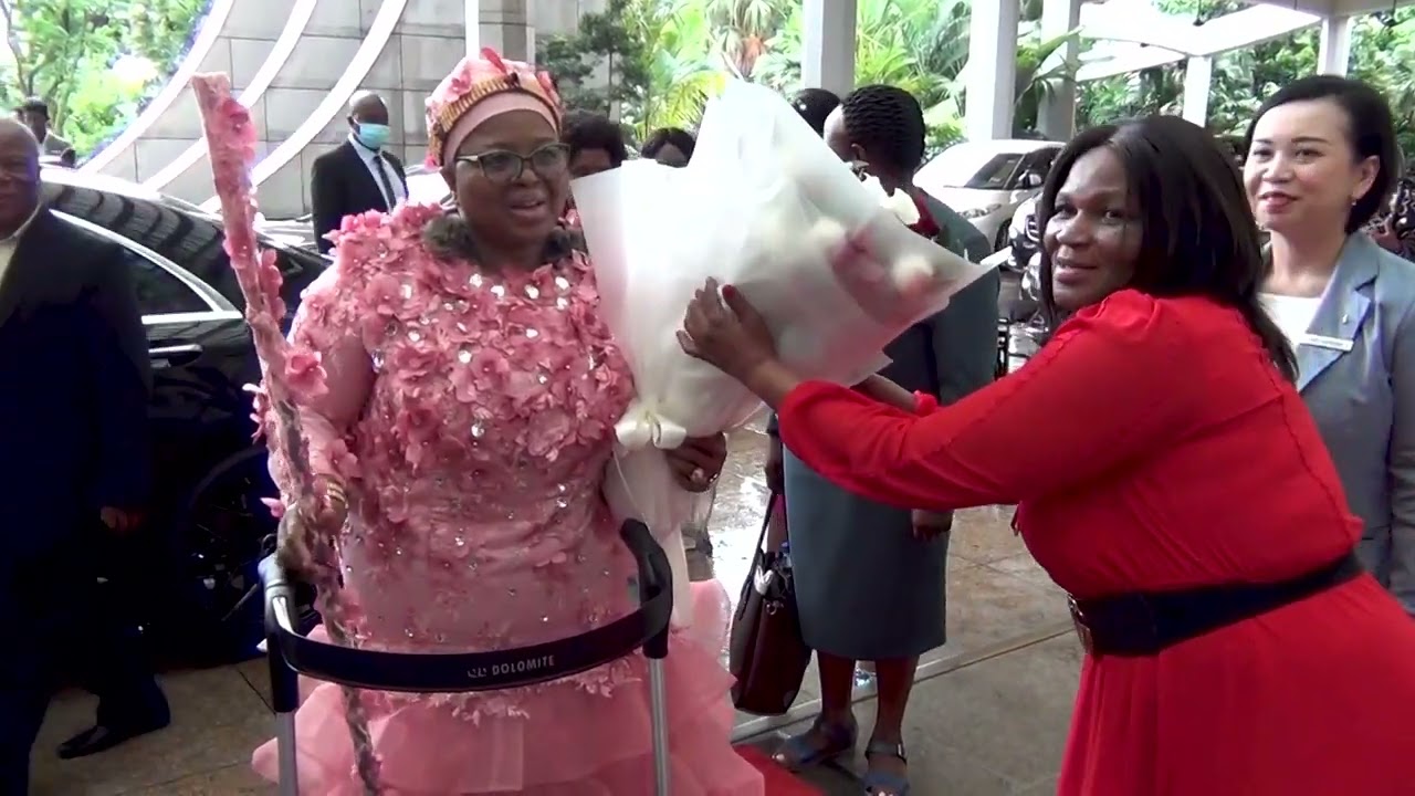 Her Majesty the Queen Mother has arrived safely in Singapore