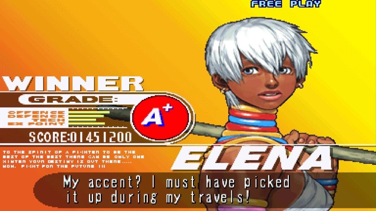Street Fighter 3rd Strike Elena Playthrough