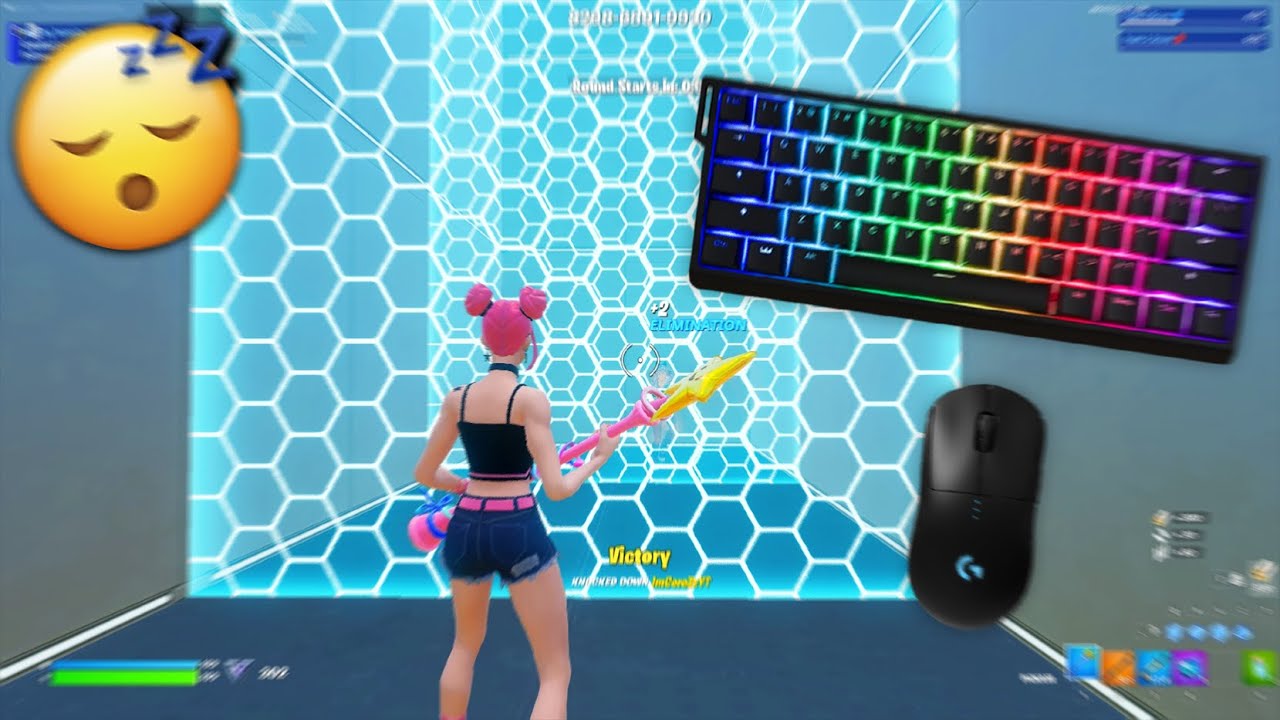 Wooting 60HE Fortnite😴Keyboard & Mouse Sounds⌨️Piece Control⭐