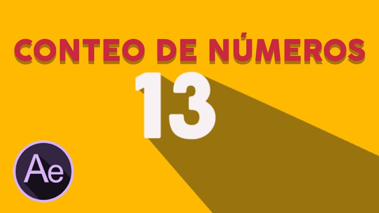 After Effects Animación conteo de números