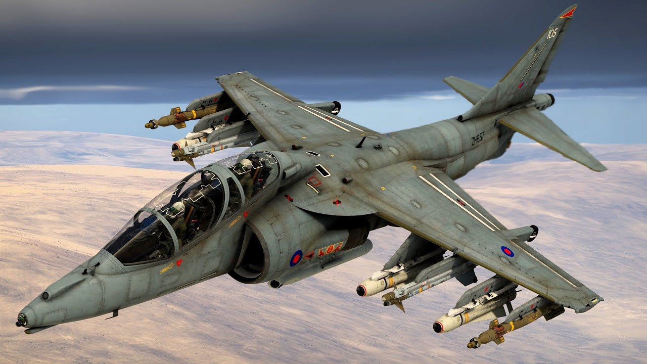 British Harrier T.10 Close Air Support (War Thunder)