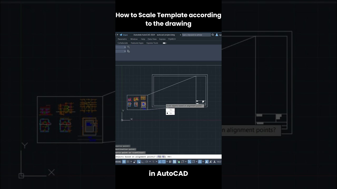 Как масштабировать шаблон в соответствии с чертежом в AutoCAD #autocad #shorts