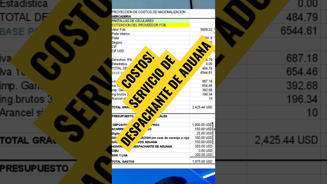Lo que cobra un Despachante de Aduanas #dolar #importaciones #argentina #importar #costos #dolares