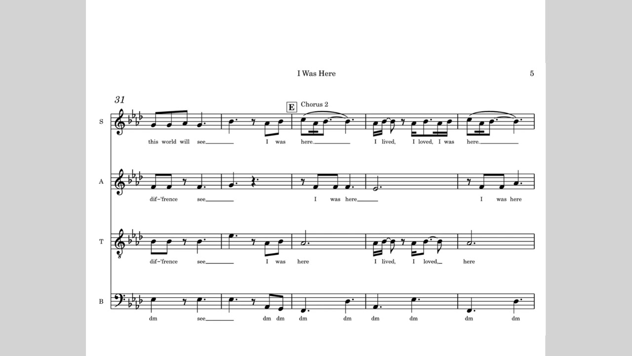 I Was Here by Beyoncé | SATB Choir