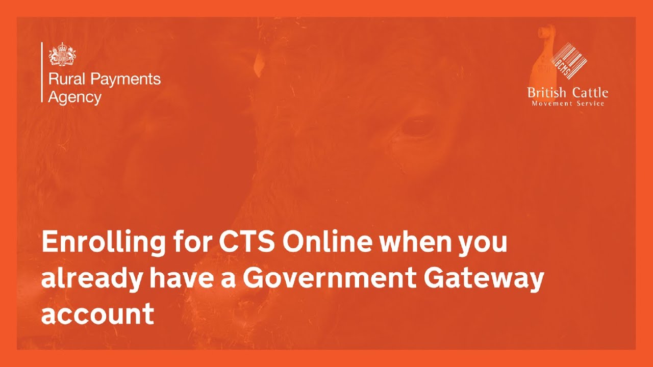 Enrolling for CTS Online when you already have a Government Gateway account