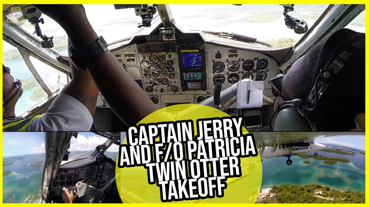 Captain Jerry and F/O Patricia beautifully taking their Twin Otter off from Seghe Island! [AirClips]