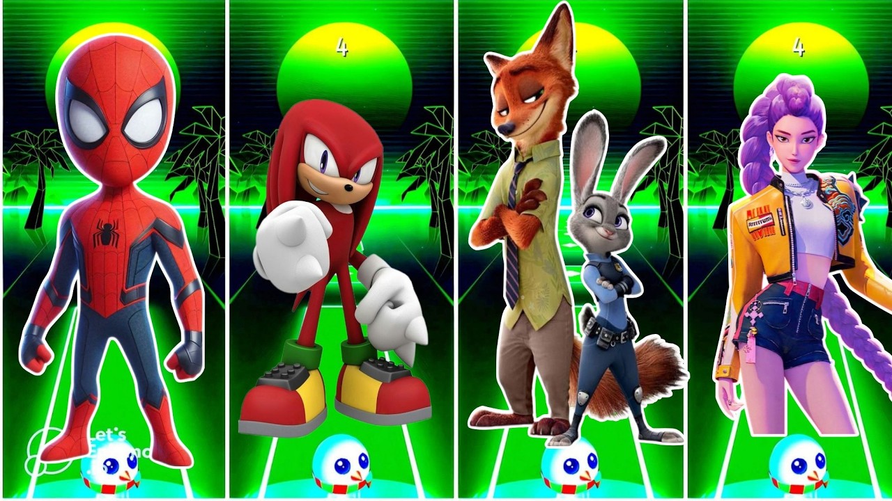 Zootopia 2 🆚 Kpop 🆚 Spidey  🆚 Sonc Coffin Dance Song (Cover) Tiles Hop EDM Rush🎶#123