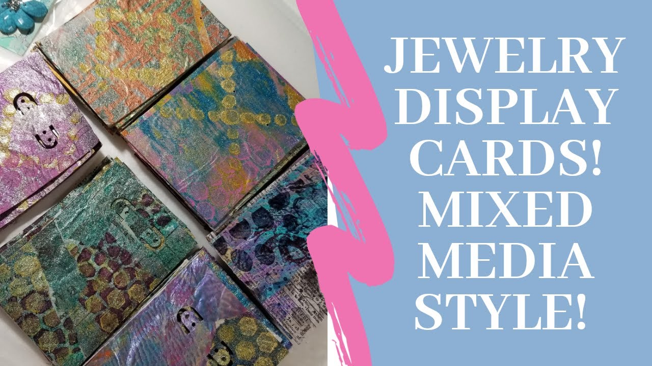 How to make Jewelry Display Cards Mixed Media Style DIY! NEW August 2020