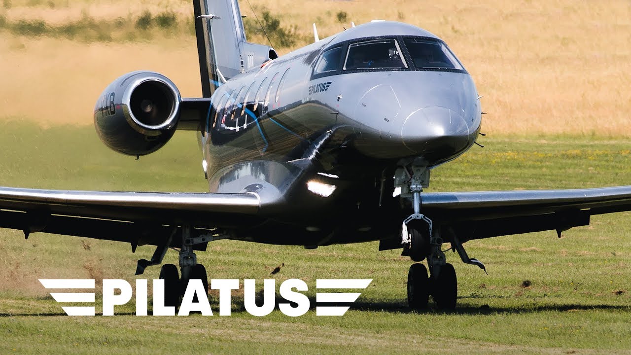 PC-24 &ndash; Landing on Grass Runway in Goodwood for the Festival of Speed