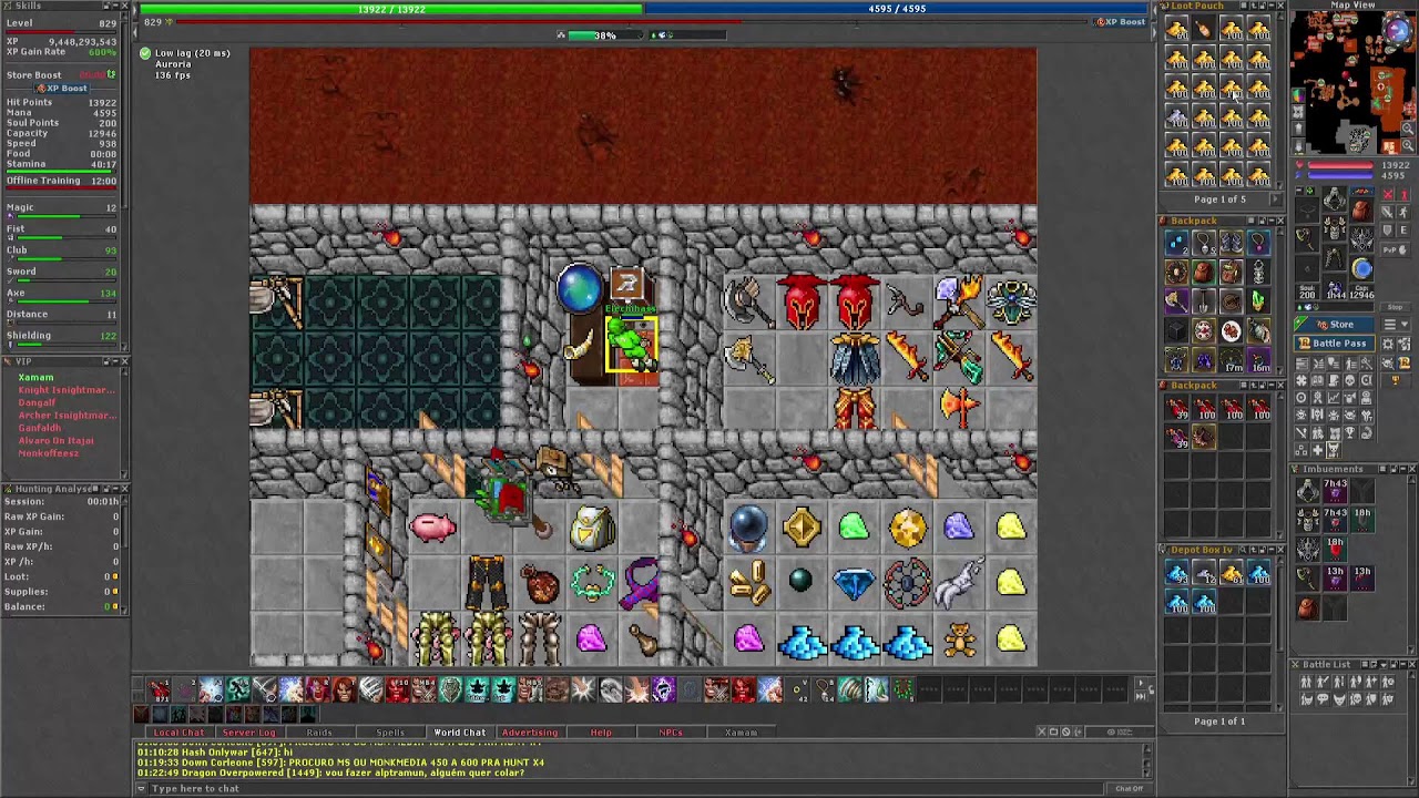 Jogando tibia com a galera