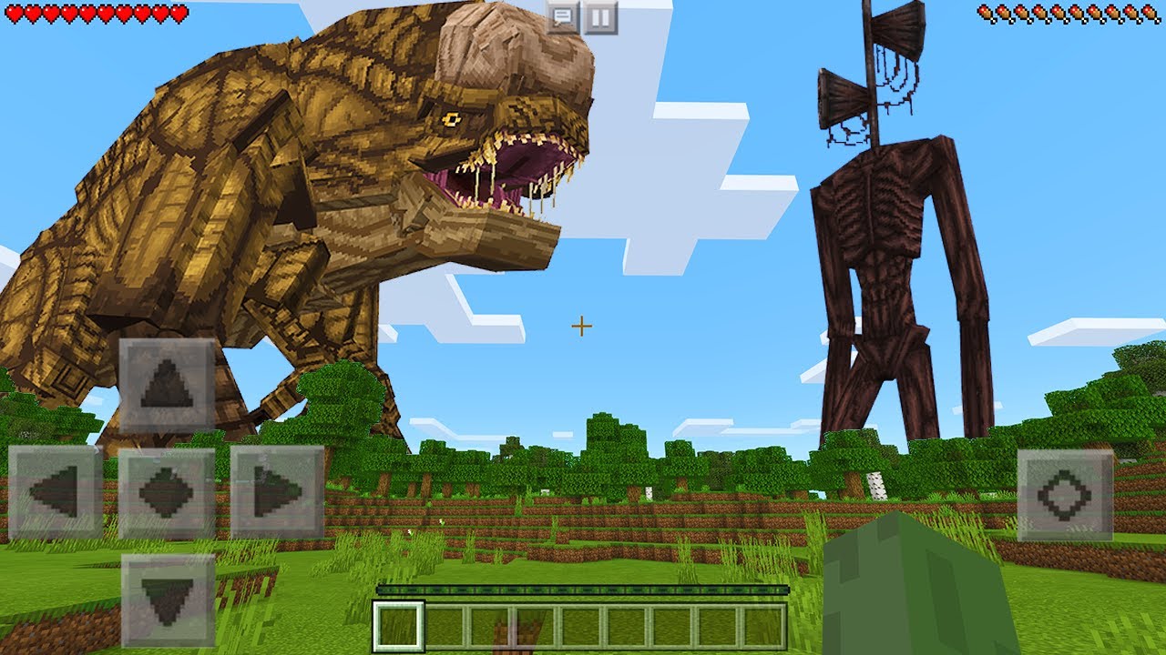 Я нашел DISTORTUS REX против SIREN HEAD в Minecraft Pocket Edition...