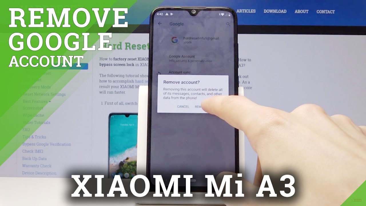 How to Remove Google Account in XIAOMI Mi A3 - Delete Google User