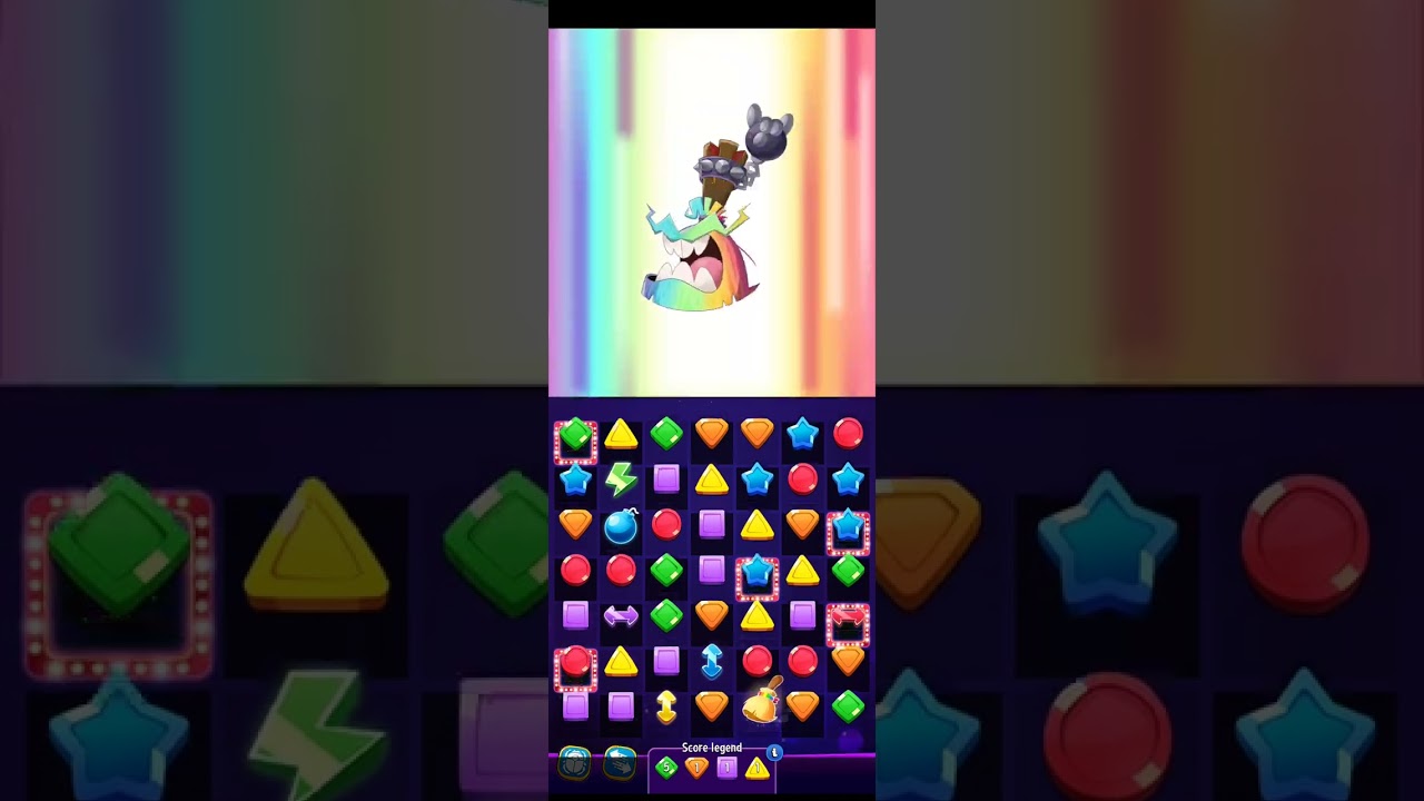 Feb 13, Score Rally  - Vegas View with 5x Green pieces #matchmaster #cosmicrush #lightningstrike 