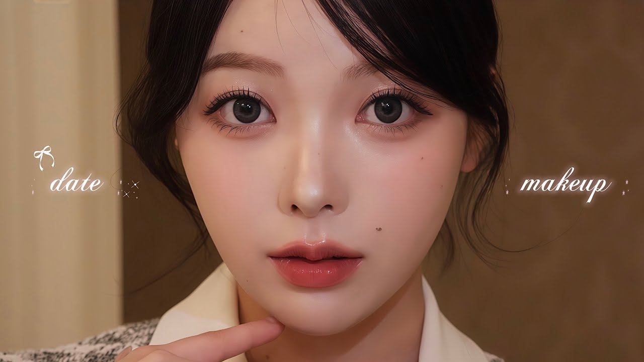 【GRWM】デートに誘われたから今日だけはええ女になりたい🙂‍↕️‎🤍計算されたモテメイクを徹底解説✅