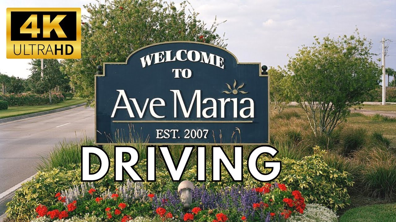 Driving Through Ave Maria Florida | 4K UHD 60 FPS