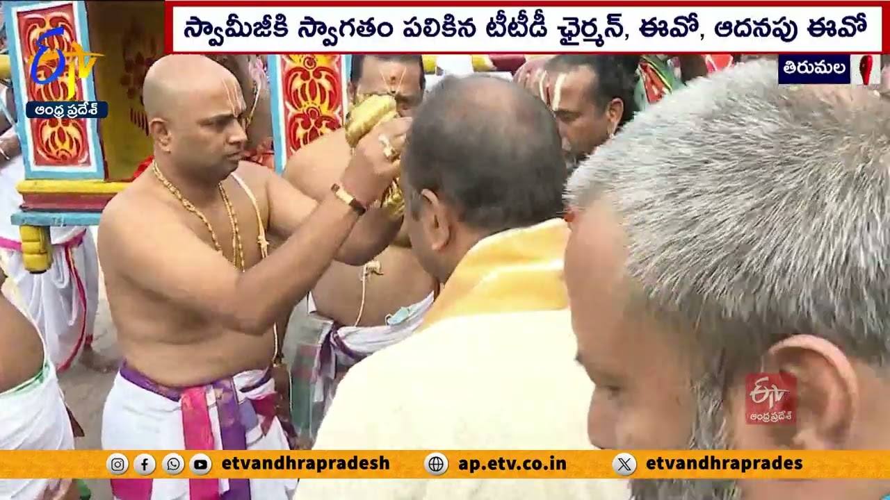 శ్రీవారిని దర్శించుకున్న రామానుజ పెద్ద జీయర్‌ స్వామి | Pedda Jeeyar Swamiji Visit Tirumala