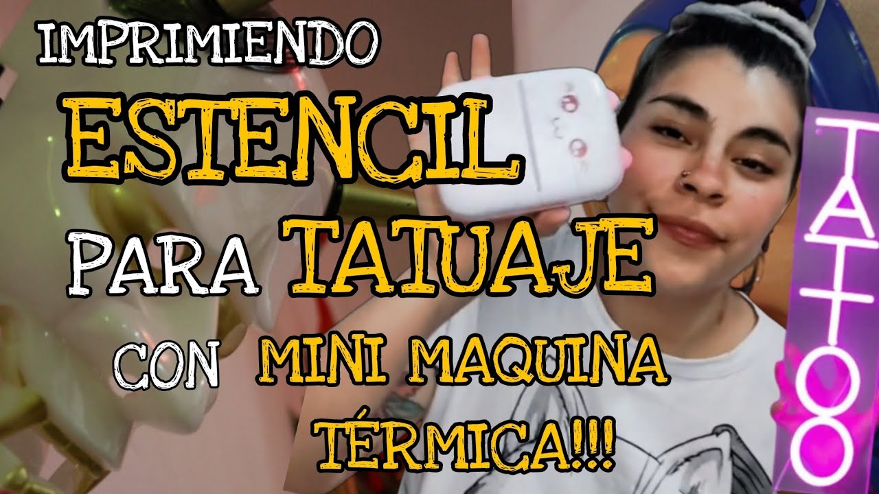 🖨️🐇Imprimiendo ESTENCIL para TATUAJE con mini impresora térmica!!! (termo impresora)📌