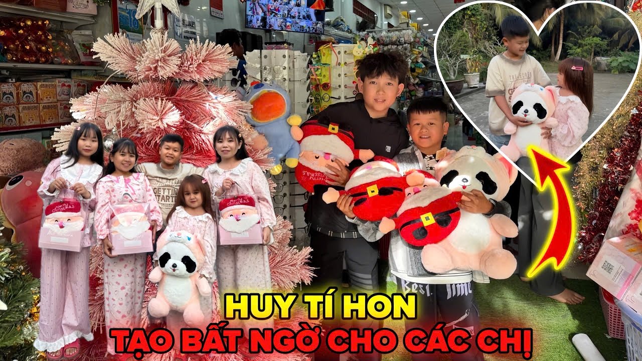 Huy t&iacute; hon c&ugrave;ng anh Ho&agrave; đi Mua Qu&agrave; Gi&aacute;ng Sinh Bất Ngờ Cho C&aacute;c Chị &ndash; Phản Ứng Ai Cũng Bất Ngờ!