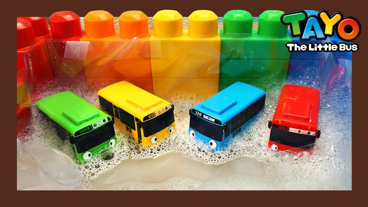 【実は人気の車】ちからもち、はたらくくるま l バス用のレインボーガレージを作る l タヨで色を学ぶ