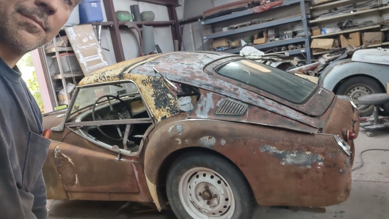 First day building  my 1957 Triumph TR3 Aceca idea.
