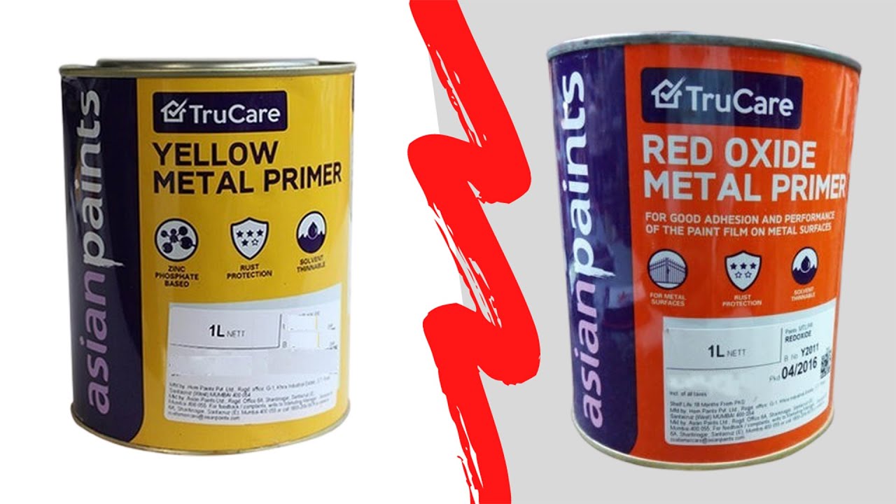 Yellow Metal Primer vs Red Oxide Metal Primer -  Price - Full Details