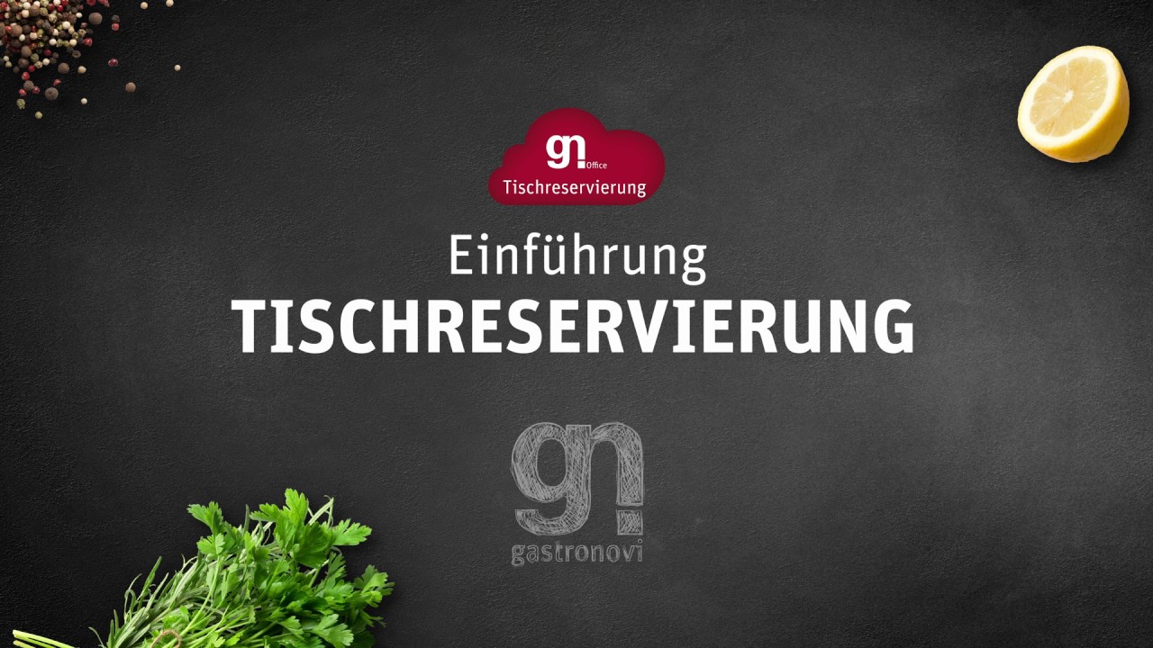 gastronovi Office Tutorial Teil 2: Tischreservierung - Konfiguration