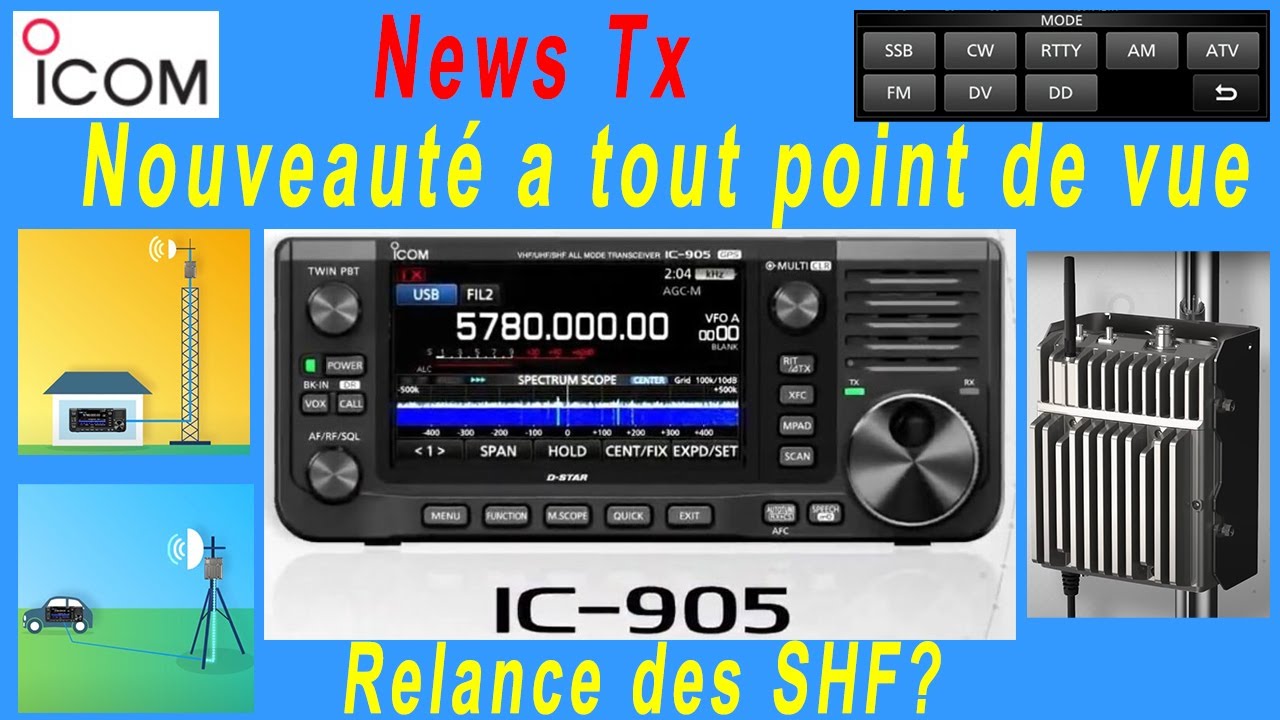 ICOM IC-905, VHF UHF SHF, ca donne envie!! #OndesPositives #pourtoi #Radioamateur #F8DSN