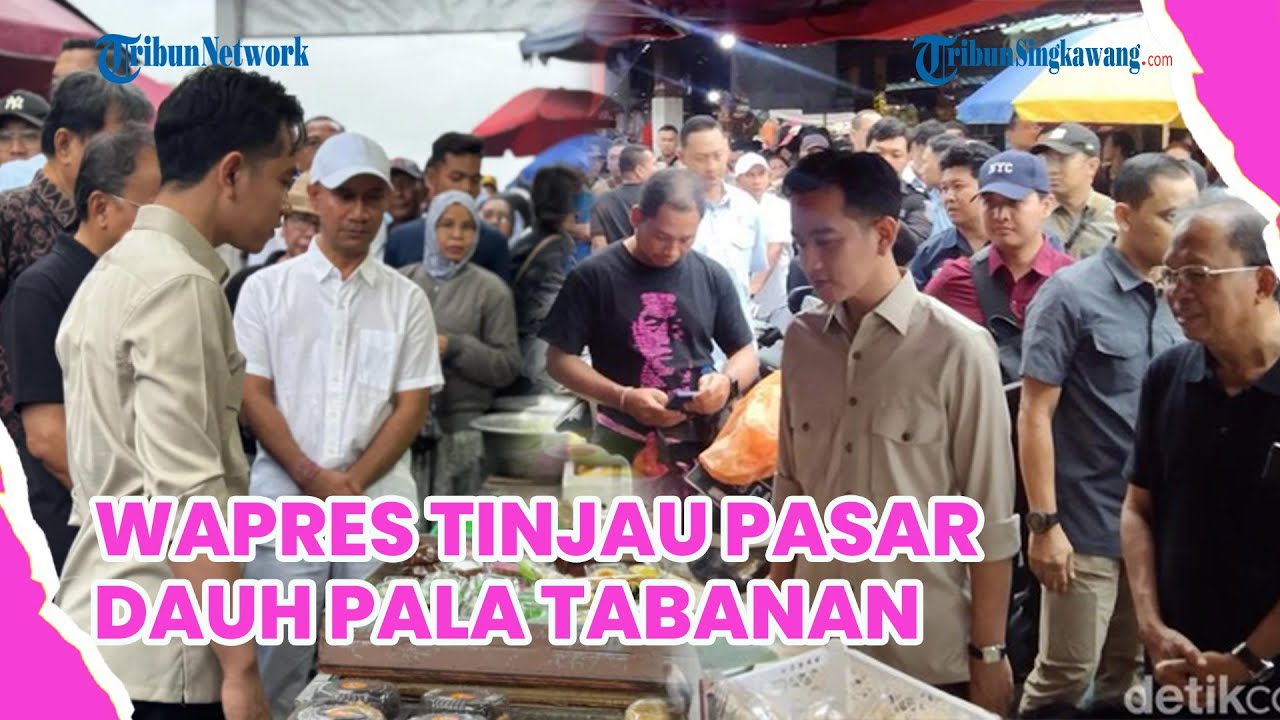 Momen Wapres Gibran Blusukan di Pasar Tradisional Tabanan Bali