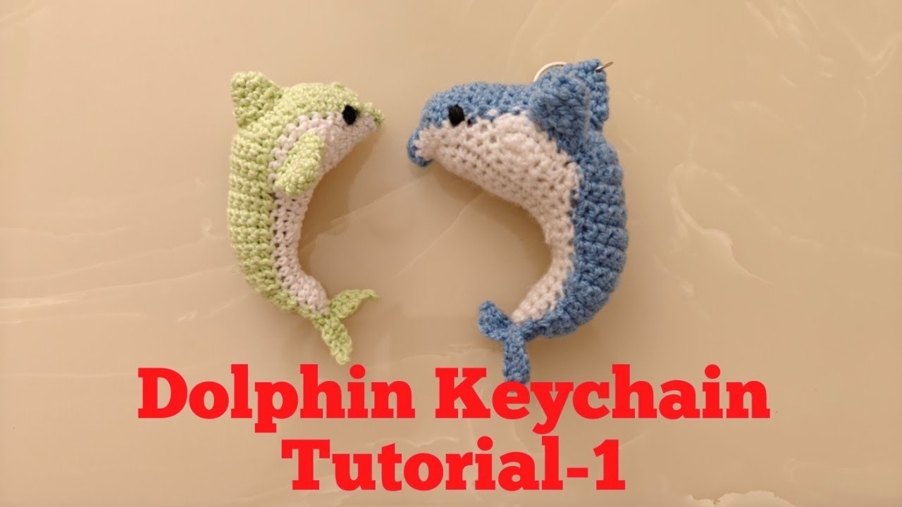 💖Crochet Dolphin Keychain Tutorial (Part-1) |🧶🐬| #crochetdolphin #diykeychain #amigurumianimals
