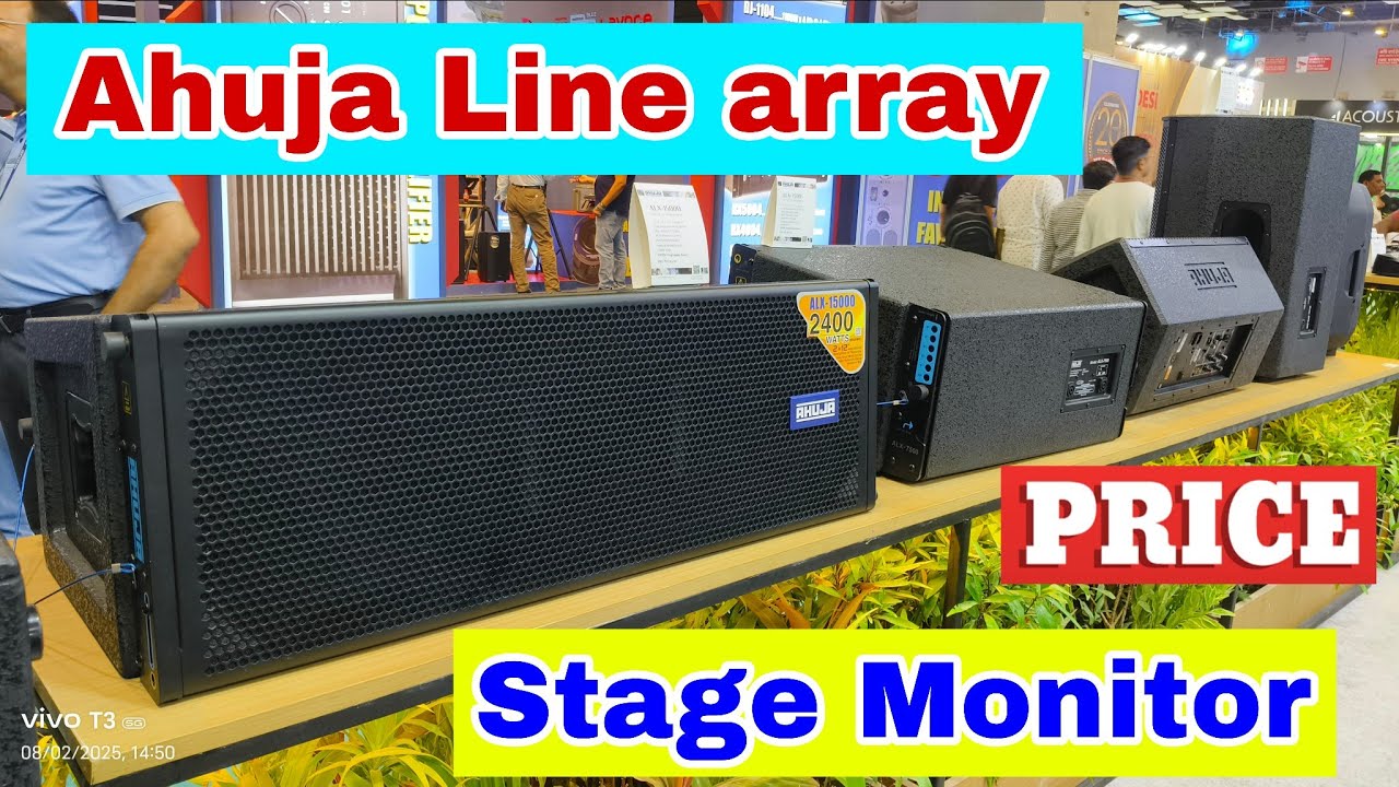 Ahuja Line Array 600watt , 1200watt And Stag Monitor 400watt Review And Price Details / Djrock