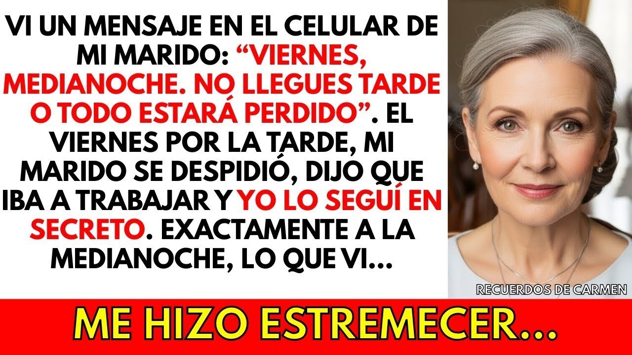 Vi un mensaje misterioso en el celular de mi marido y lo seguí. Me quedé impactada al descubrir que
