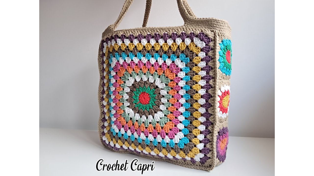 BOLSO GRANNY A CROCHET 🎨🧶🪡🤗😍