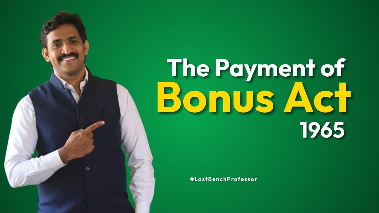 The Payment of Bonus Act 1965 in Tamil | Available & Allocable surplus | Last Bench Professor