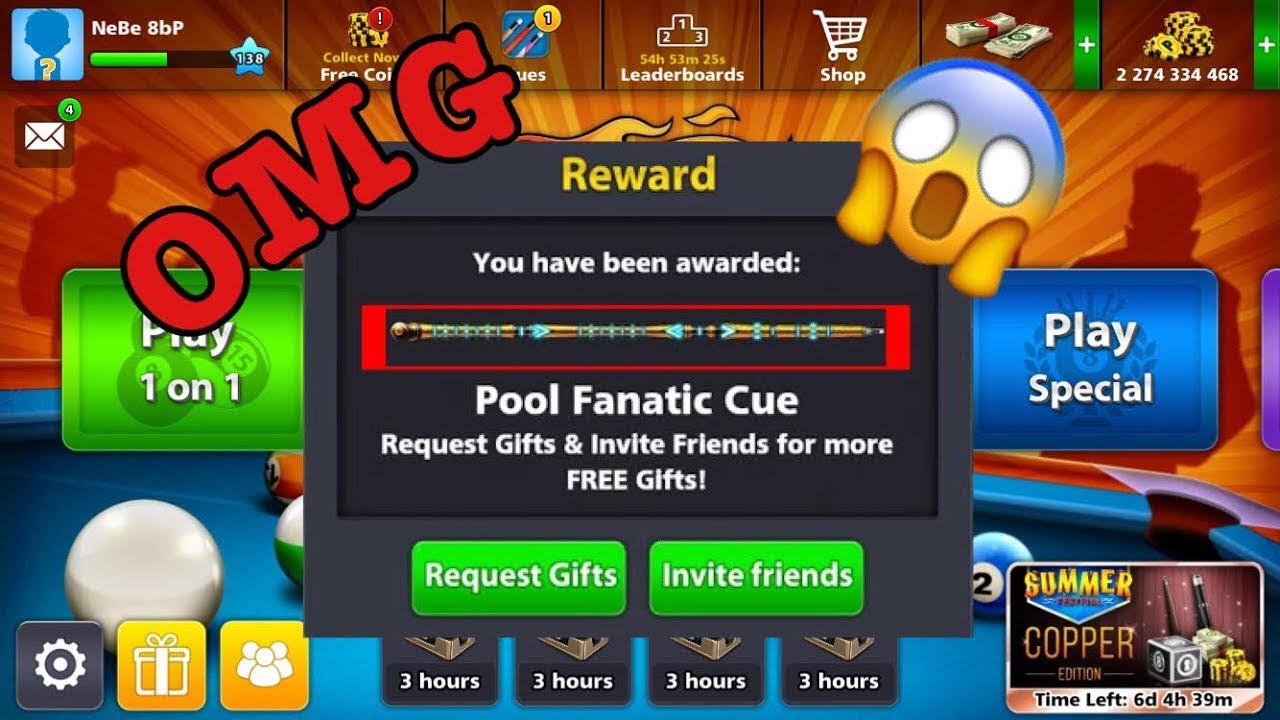 POOL FANATIC CUE GIVEAWAY! (8 BALL POOL FANATIC CUE IS BACK?!)