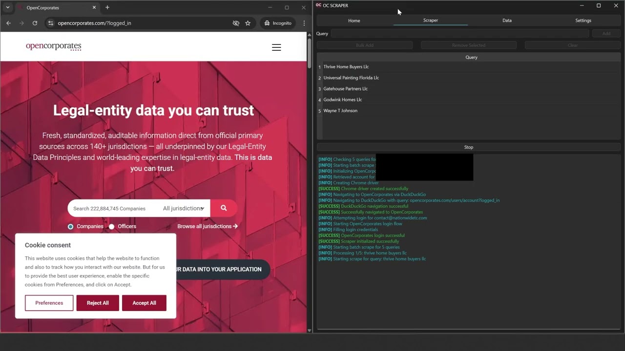 OC SCRAPER   Full Application Walkthrough
