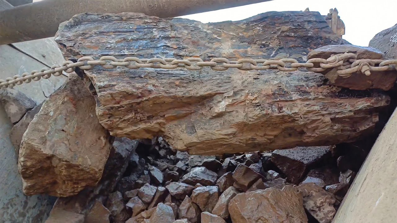 World's biggest rock crusher machine in action. Exclusive rock crushing and screening operations.