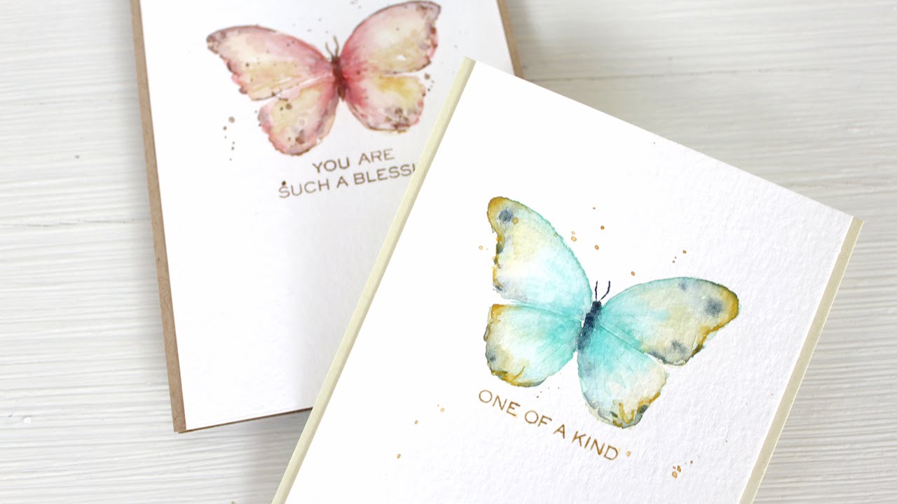 Watercolor Stamping: Easy Butterflies