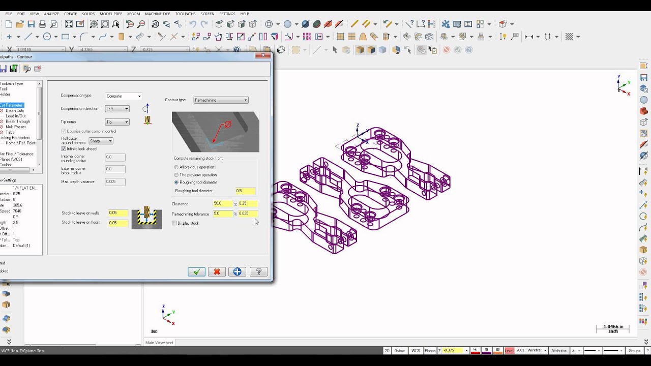 Remachining Contour Toolpath